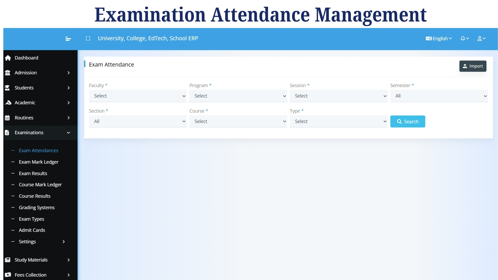 Cloud based education ERP platform
