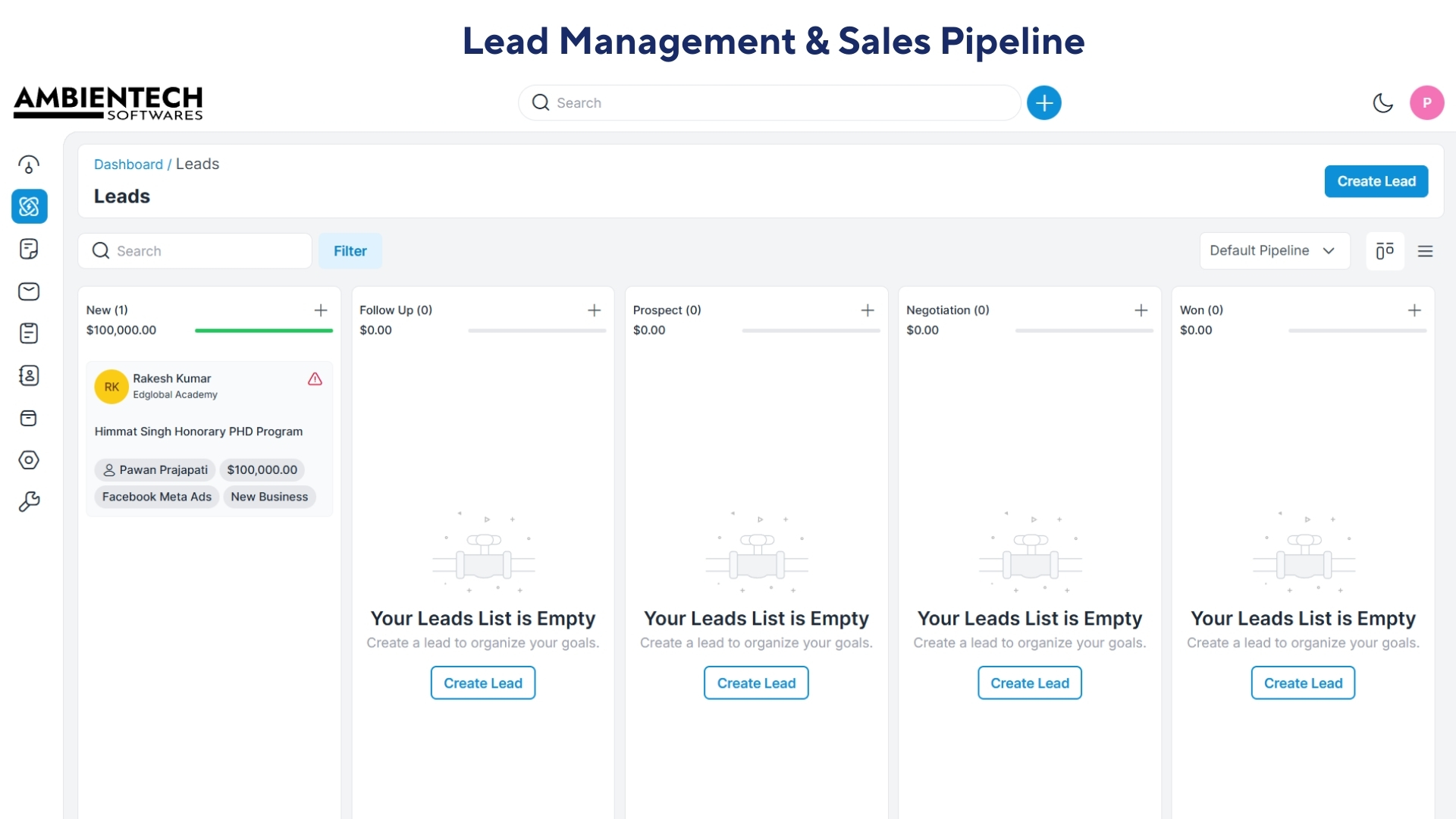 Cloud based enterprise CRM platform