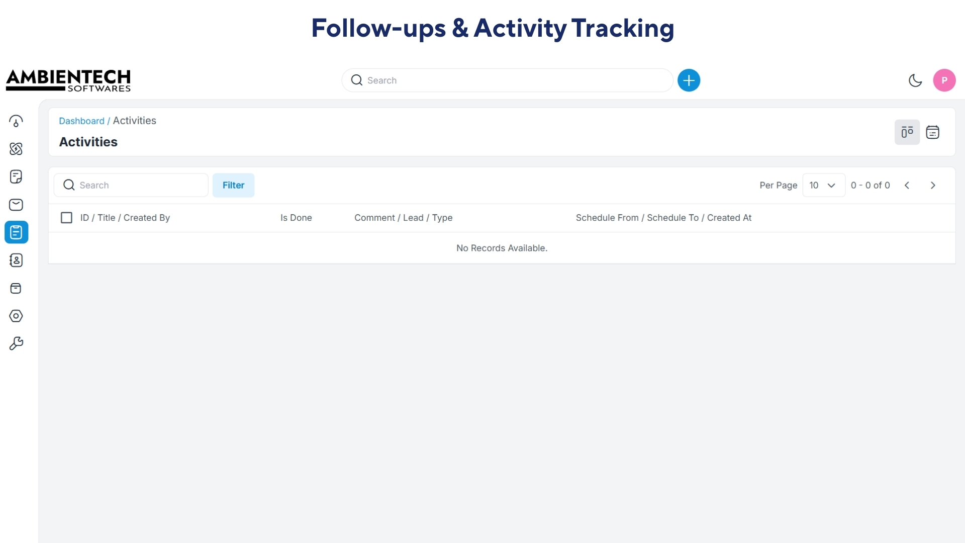 Enterprise CRM software with analytics and reporting