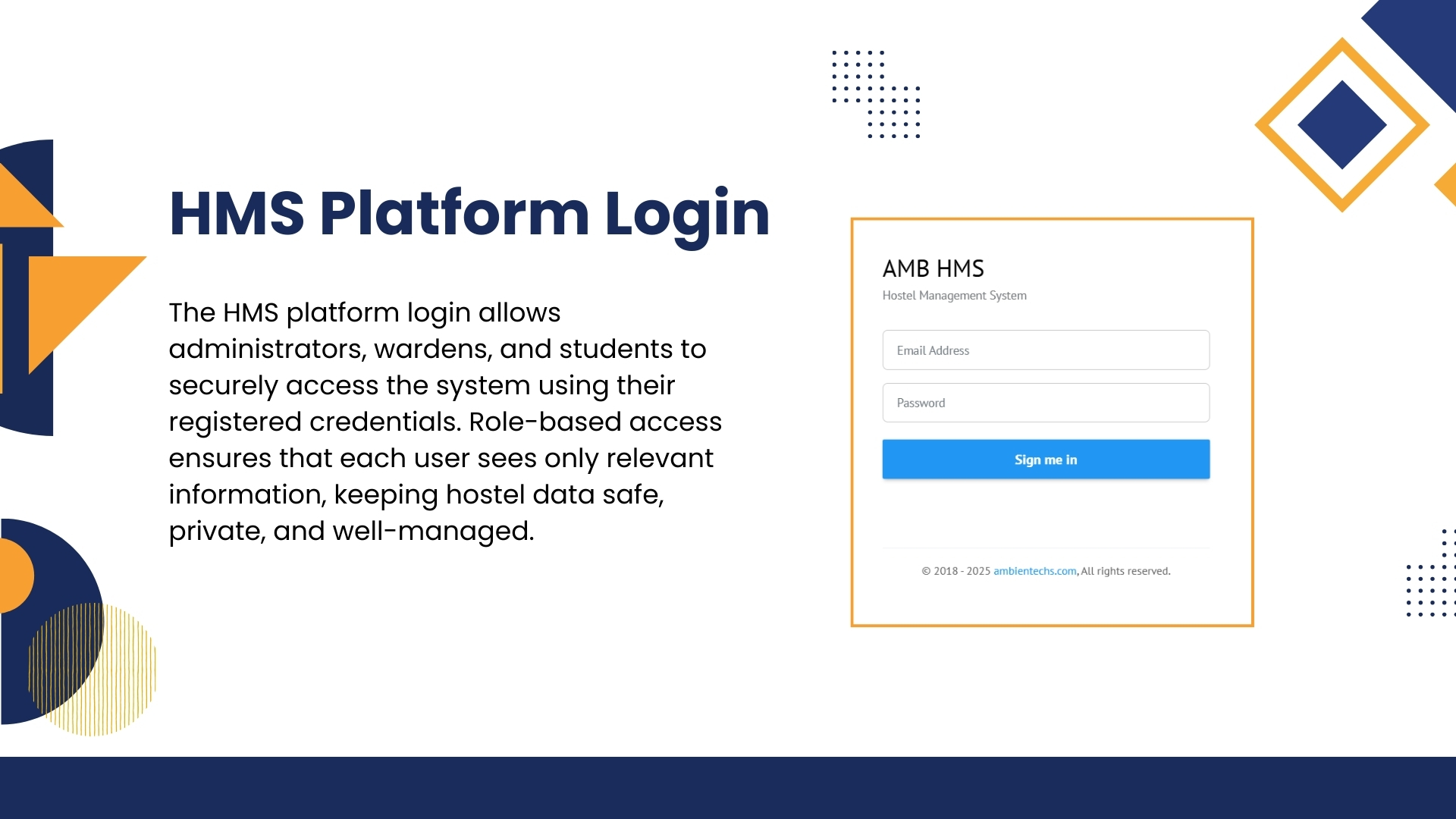 Custom hostel management system for institutions